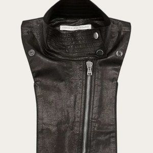Veronica Beard Leather Moto Dickey
